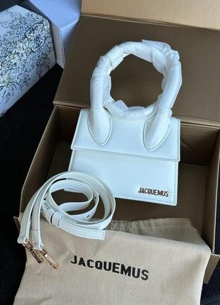 Сумка jacquemus le chiquito noeud bag white1 фото