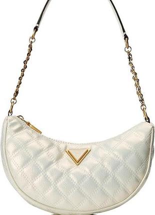 Жіноча сумка guess giully top-zip shoulder bag колір white multi