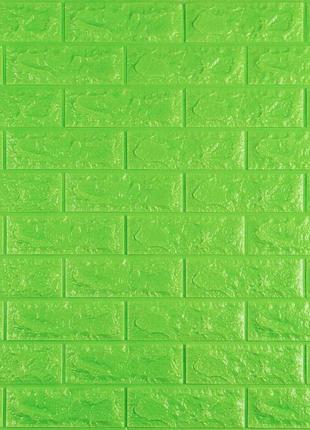 3d панель самоклеющаяся кирпич зеленый 700x770x7мм (013-7) xx-00000051