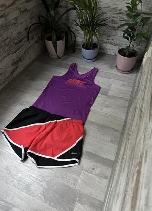 Женская майка и шорты leather nike dry-fit
