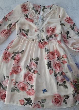 Легкое платье в цветочный принт