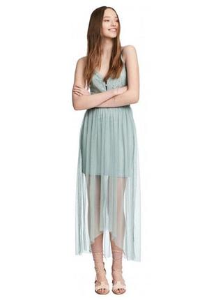 Кружевное платье, сарафан h&m с фатиновой юбкой.