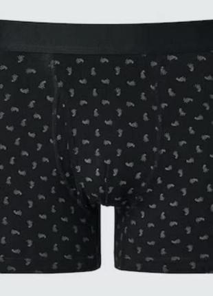 Труси uniqlo чорнi boxer briefs (regular rise)