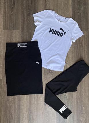 Комплект фирменной одежды puma костюм футболка юбка лосины m