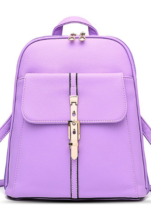 Жіночий шикарний та якісний рюкзак  для дівчат лаванда