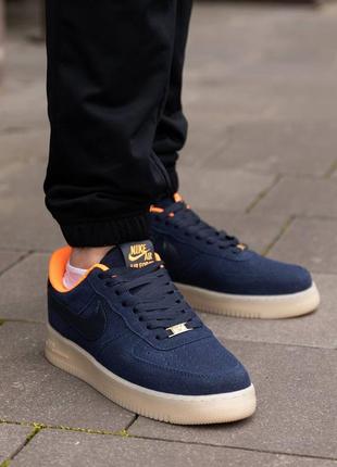 Мужские кроссовки nike air force bleu orange3 фото