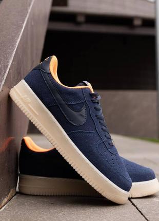 Мужские кроссовки nike air force bleu orange4 фото