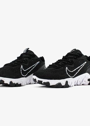 Кроссовки nike react vision"black/white"5 фото