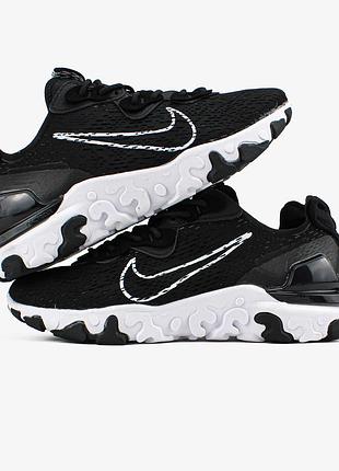 Кроссовки nike react vision"black/white"6 фото