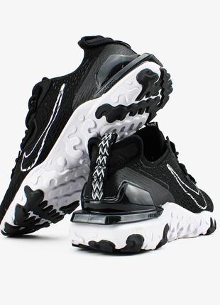 Кроссовки nike react vision"black/white"10 фото