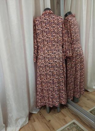 Шикарное с карманами и поясом платье 👗 рубашка большого размера4 фото