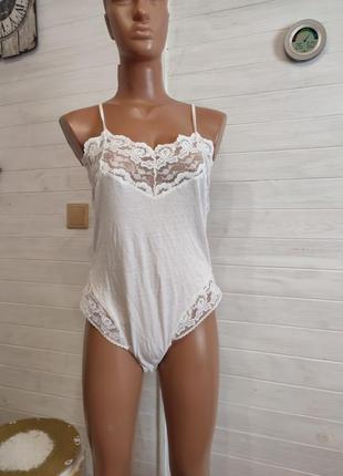 Мягенькое домашнее боди,для сна из модала и котона l-3xl