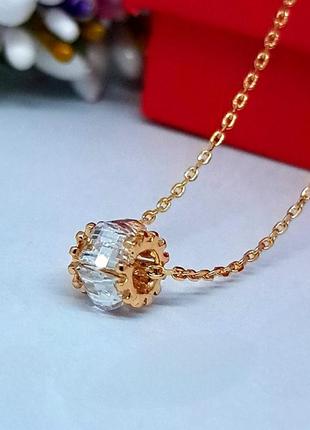 Подвеска с камнем из медицинского золота хuping, код-1329
