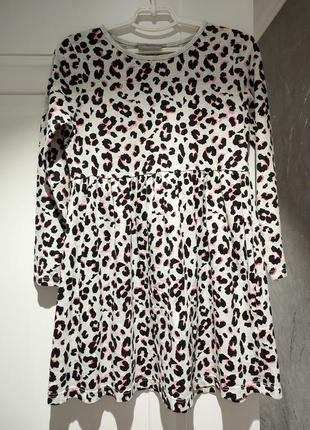 Платье для девочки в леопардовый принт