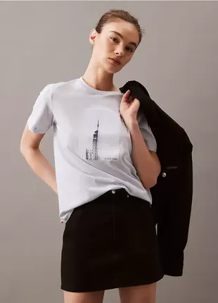 Классическая футболка с круглым вырезом calvin klein оригинал