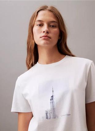 Классическая футболка с круглым вырезом calvin klein оригинал
