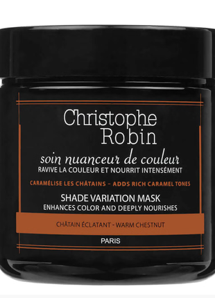 Christophe robin shade variation mask - warm chestnut поживна маска для підсилення кольору, 250 мл