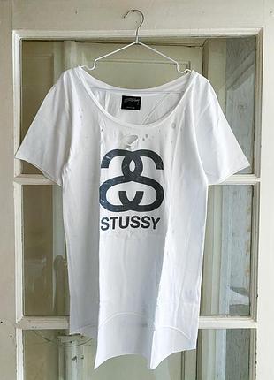 Женская футболка stussy, размер м made in usa
