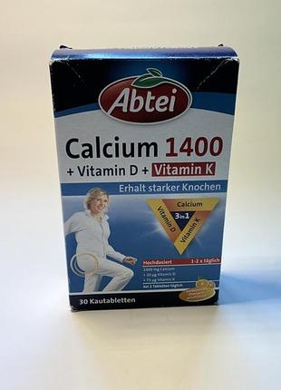 Abtei calcium 1400 + vitamin d + vitamin k  кальцій 1400 + вітамін d + вітамін k