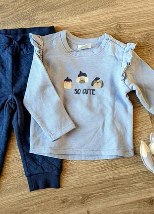 Теплый комплект для дівчинки на осінь/зиму 74-80