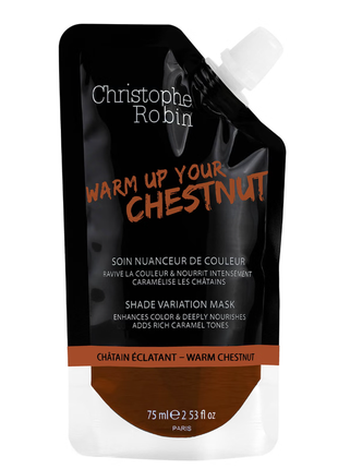 Christophe robin shade variation mask - warm chestnut pocket поживна маска для підсилення кольору
