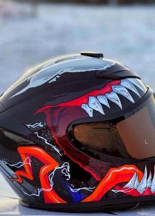 Шлем интеграл, мотошлем, шлем на мотоцикл, скутер (размер м)