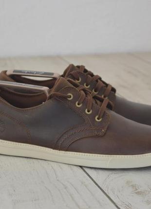 Timberland мужские кожаные кроссовки коричневого цвета оригинал 41 41.5 размер