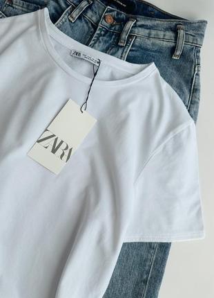 Баловня на базовая, белоснежная футболка zara