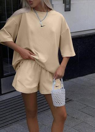 Спортивний костюм : футболка + шорти, люкс якість🔥 модна комбінувати колір‼️