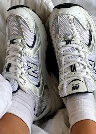 Sale! шкіра ,ліцензія - кросівки нью беленс білі new balance 530 silver