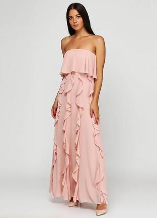 Длинное вечернее платье h&m из жатого шифона.