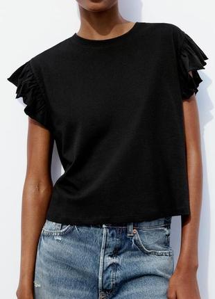 Футболка бавовна волани zara