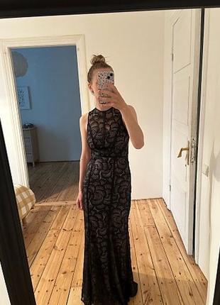 Вечірня сукня в підлогу ошатне коктейльна h&m xs