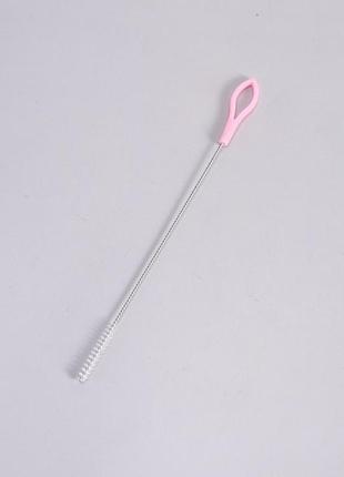Щітка йоршик для чищення миття трубочки поїльника рожева1 фото