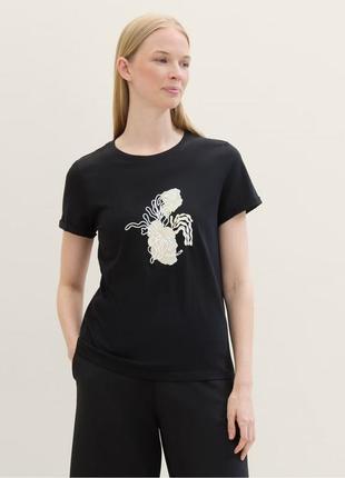 Футболка у прямого кроя с 3d принтом tom tailor