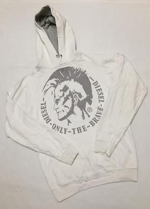 Худи diesel vintage оригинальная белая винтажная толстовка кофта