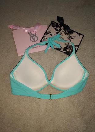 Victoria's secret оригинал very sexy mix & match twist push-up halter верх купальника супер пуш ап бирюзовый 36в на 70в 75в 80в 85в 70с5 фото