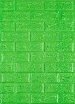 3d панель самоклеюча цегла зелений 700х770х5мм (013-5) xx-00000149