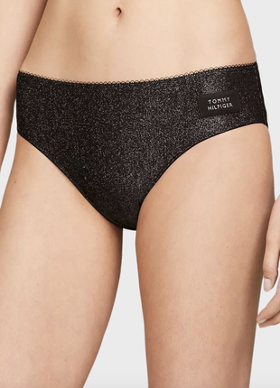 Блискучі чорні трусики bikini sparkle від tommy hilfiger