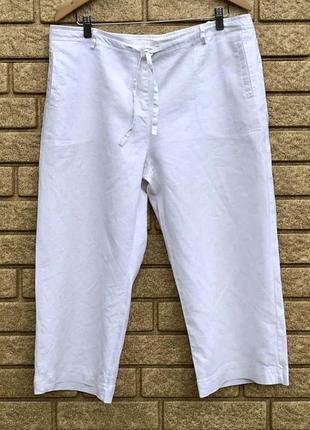 Лляні білі бріджи