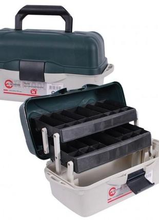 Ящик-органайзер із міцного пластику для інструментів 16" 400*205*190 мм intertool bx-6116
