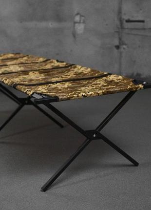 Раскладушка военная 197×64×49 см усиленная полевая армейская кровать пиксель вт6327