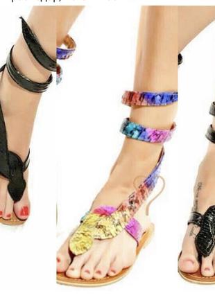 Босоножки натуральная кожа змеи