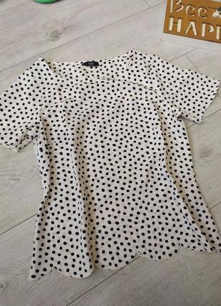 Блузка в чорні цяточки, футболка.