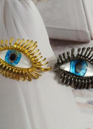 Брошка око під скіапареллі брошь schiaparelli пін значок глаз7 фото