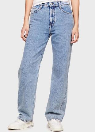 Класичні мом бойфренд прямі блакитні джинси levi’s 501
