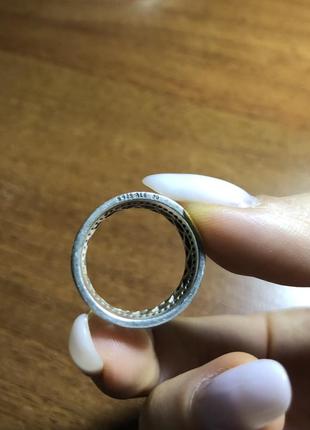 Серебряное кольцо, винтаж, цирконий, широкое8 фото