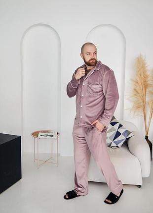 Мужская пижама велюровая домашний костюм р.m.l,xl,2xl