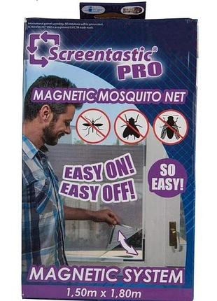 Москитная сетка на окна с магнитами screentastic pro (защита от насекомых) salemarket