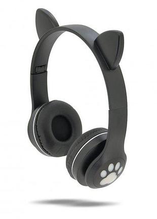Беспроводные наушники bluetooth cat ear vzv-28m led, black shop